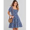imageANRABESS Womens 2025 Summer Casual Dress Square Neck Puff Sleeve Boho Beach Vacation Short DressBlue Floral