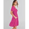 imageANRABESS Womens 2025 Summer Casual Dress Square Neck Puff Sleeve Boho Beach Vacation Short DressHot Pink