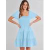 imageANRABESS Womens 2025 Summer Casual Dress Square Neck Puff Sleeve Boho Beach Vacation Short DressLight Cayn