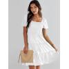 imageANRABESS Womens 2025 Summer Casual Dress Square Neck Puff Sleeve Boho Beach Vacation Short DressWhite