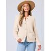 imageANRABESS Womens Cardigan Sweater Long Sleeve Button Down Lady Tweed Knit Jackets 2025 Fall OutfitsBeige