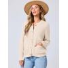 imageANRABESS Womens Cardigan Sweater Long Sleeve Button Down Lady Tweed Knit Jackets 2025 Fall OutfitsBeige