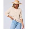 imageANRABESS Womens Cardigan Sweater Long Sleeve Button Down Lady Tweed Knit Jackets 2025 Fall OutfitsBeige