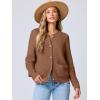 imageANRABESS Womens Cardigan Sweater Long Sleeve Button Down Lady Tweed Knit Jackets 2025 Fall OutfitsBrown