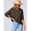 imageANRABESS Womens Cardigan Sweater Long Sleeve Button Down Lady Tweed Knit Jackets 2025 Fall OutfitsCoffee