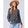 imageANRABESS Womens Cardigan Sweater Long Sleeve Button Down Lady Tweed Knit Jackets 2025 Fall OutfitsDark Grey