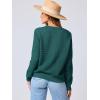 imageANRABESS Womens Cardigan Sweater Long Sleeve Button Down Lady Tweed Knit Jackets 2025 Fall OutfitsDeep Green