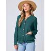 imageANRABESS Womens Cardigan Sweater Long Sleeve Button Down Lady Tweed Knit Jackets 2025 Fall OutfitsDeep Green