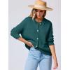 imageANRABESS Womens Cardigan Sweater Long Sleeve Button Down Lady Tweed Knit Jackets 2025 Fall OutfitsDeep Green