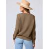 imageANRABESS Womens Cardigan Sweater Long Sleeve Button Down Lady Tweed Knit Jackets 2025 Fall OutfitsDeep Khaki