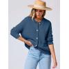 imageANRABESS Womens Cardigan Sweater Long Sleeve Button Down Lady Tweed Knit Jackets 2025 Fall OutfitsDusty Blue