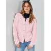 imageANRABESS Womens Cardigan Sweater Long Sleeve Button Down Lady Tweed Knit Jackets 2025 Fall OutfitsPink