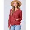 imageANRABESS Womens Cardigan Sweater Long Sleeve Button Down Lady Tweed Knit Jackets 2025 Fall OutfitsRed