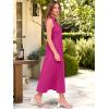 imageANRABESS Womens Casual Dress Summer Sleeveless V Neck Sundress Aline Flowy Beach Maxi Dresses Travel 2025 Vacation OutfitsHot Pink