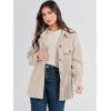imageANRABESS Womens Corduroy Shacket Button Down Shirts Oversized Long Sleeve Casual Cardigan Jacket 2025 Fall Fashion ClothesBeige