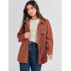 imageANRABESS Womens Corduroy Shacket Button Down Shirts Oversized Long Sleeve Casual Cardigan Jacket 2025 Fall Fashion ClothesCaramel