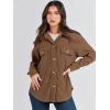 imageANRABESS Womens Corduroy Shacket Button Down Shirts Oversized Long Sleeve Casual Cardigan Jacket 2025 Fall Fashion ClothesCoffee