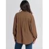 imageANRABESS Womens Corduroy Shacket Button Down Shirts Oversized Long Sleeve Casual Cardigan Jacket 2025 Fall Fashion ClothesCoffee