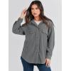 imageANRABESS Womens Corduroy Shacket Button Down Shirts Oversized Long Sleeve Casual Cardigan Jacket 2025 Fall Fashion ClothesGrey