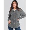 imageANRABESS Womens Corduroy Shacket Button Down Shirts Oversized Long Sleeve Casual Cardigan Jacket 2025 Fall Fashion ClothesGrey