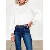 imageANRABESS Womens Cropped Sweaters Oversized Crewneck Long Batwing Sleeve Side Slit Ribbed Knit Pullover Tops 2025 Fall ClothesWhite