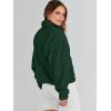 imageANRABESS Womens Fuzzy Fleece Jacket Fall Casual Long Sleeve Cropped Sherpa Button Down Shacket Coats Outwear With PocketsArmy Green