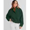 imageANRABESS Womens Fuzzy Fleece Jacket Fall Casual Long Sleeve Cropped Sherpa Button Down Shacket Coats Outwear With PocketsArmy Green