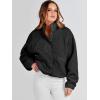 imageANRABESS Womens Fuzzy Fleece Jacket Fall Casual Long Sleeve Cropped Sherpa Button Down Shacket Coats Outwear With PocketsBlack