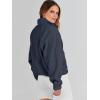 imageANRABESS Womens Fuzzy Fleece Jacket Fall Casual Long Sleeve Cropped Sherpa Button Down Shacket Coats Outwear With PocketsNavy Blue