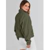 imageANRABESS Womens Fuzzy Fleece Jacket Fall Casual Long Sleeve Cropped Sherpa Button Down Shacket Coats Outwear With PocketsOlive
