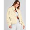 imageANRABESS Womens Fuzzy Fleece Jacket Fall Casual Long Sleeve Cropped Sherpa Button Down Shacket Coats Outwear With PocketsYellow