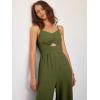 imageANRABESS Womens Jumpsuit Summer Beach Vacation Romper 2025 V Neck Sleevelsee Spaghetti Strap Cutout Linen Wide Leg ClothesArmy Green