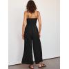 imageANRABESS Womens Jumpsuit Summer Beach Vacation Romper 2025 V Neck Sleevelsee Spaghetti Strap Cutout Linen Wide Leg ClothesBlack