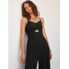 imageANRABESS Womens Jumpsuit Summer Beach Vacation Romper 2025 V Neck Sleevelsee Spaghetti Strap Cutout Linen Wide Leg ClothesBlack