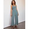 imageANRABESS Womens Jumpsuit Summer Beach Vacation Romper 2025 V Neck Sleevelsee Spaghetti Strap Cutout Linen Wide Leg ClothesBlue