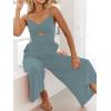 imageANRABESS Womens Jumpsuit Summer Beach Vacation Romper 2025 V Neck Sleevelsee Spaghetti Strap Cutout Linen Wide Leg ClothesBlue