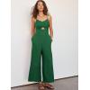 imageANRABESS Womens Jumpsuit Summer Beach Vacation Romper 2025 V Neck Sleevelsee Spaghetti Strap Cutout Linen Wide Leg ClothesForest