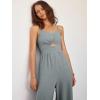 imageANRABESS Womens Jumpsuit Summer Beach Vacation Romper 2025 V Neck Sleevelsee Spaghetti Strap Cutout Linen Wide Leg ClothesGrey