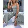 imageANRABESS Womens Jumpsuit Summer Beach Vacation Romper 2025 V Neck Sleevelsee Spaghetti Strap Cutout Linen Wide Leg ClothesGrey