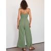 imageANRABESS Womens Jumpsuit Summer Beach Vacation Romper 2025 V Neck Sleevelsee Spaghetti Strap Cutout Linen Wide Leg ClothesLight Green