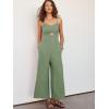 imageANRABESS Womens Jumpsuit Summer Beach Vacation Romper 2025 V Neck Sleevelsee Spaghetti Strap Cutout Linen Wide Leg ClothesLight Green
