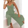 imageANRABESS Womens Jumpsuit Summer Beach Vacation Romper 2025 V Neck Sleevelsee Spaghetti Strap Cutout Linen Wide Leg ClothesLight Green