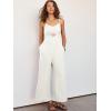 imageANRABESS Womens Jumpsuit Summer Beach Vacation Romper 2025 V Neck Sleevelsee Spaghetti Strap Cutout Linen Wide Leg ClothesOffwhite