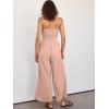 imageANRABESS Womens Jumpsuit Summer Beach Vacation Romper 2025 V Neck Sleevelsee Spaghetti Strap Cutout Linen Wide Leg ClothesPink