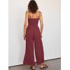 imageANRABESS Womens Jumpsuit Summer Beach Vacation Romper 2025 V Neck Sleevelsee Spaghetti Strap Cutout Linen Wide Leg ClothesRose