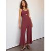 imageANRABESS Womens Jumpsuit Summer Beach Vacation Romper 2025 V Neck Sleevelsee Spaghetti Strap Cutout Linen Wide Leg ClothesRose