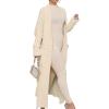 imageANRABESS Womens Long Cardigan Sweater 2025 Oversized Coat Long Sleeve Open Front Knit Maxi Outwear Fall Trendy Jacket ClothesBeige