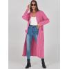 imageANRABESS Womens Long Cardigan Sweater 2025 Oversized Coat Long Sleeve Open Front Knit Maxi Outwear Fall Trendy Jacket ClothesHot Pink