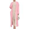 imageANRABESS Womens Long Cardigan Sweater 2025 Oversized Coat Long Sleeve Open Front Knit Maxi Outwear Fall Trendy Jacket ClothesPink