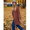 imageANRABESS Womens Long Cardigans Sweater 2025 Fall Dressy Casual Lapel Knit Warm Trench Coatigan Oversized Blazer Jacket CoatCoffee